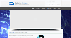 Desktop Screenshot of mccarthyventures.com