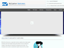 Tablet Screenshot of mccarthyventures.com